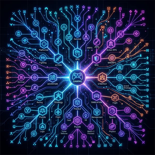 Game Genres Hub Infographic