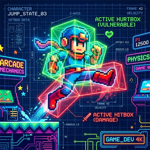 Hình minh họa các khối Hitbox bao quanh nhân vật