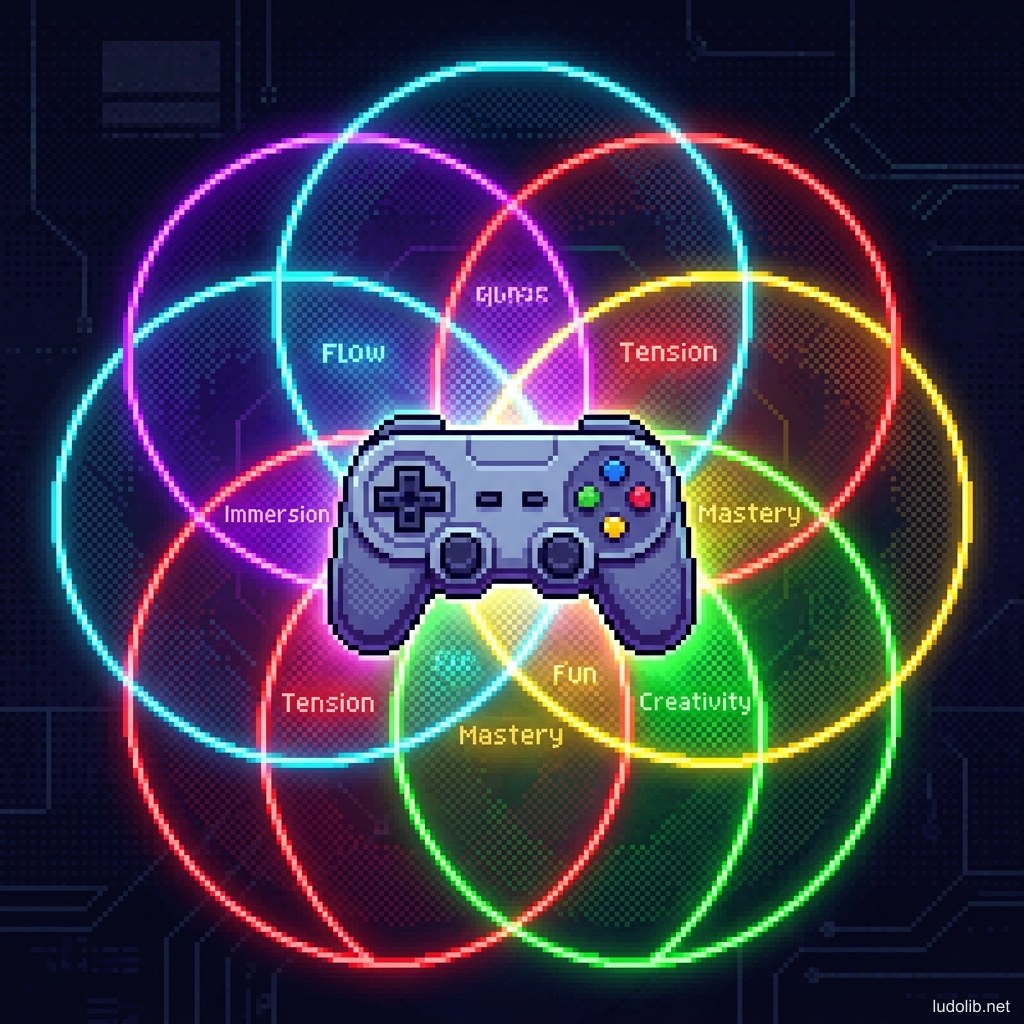 Game Experience Breakdown Illustration