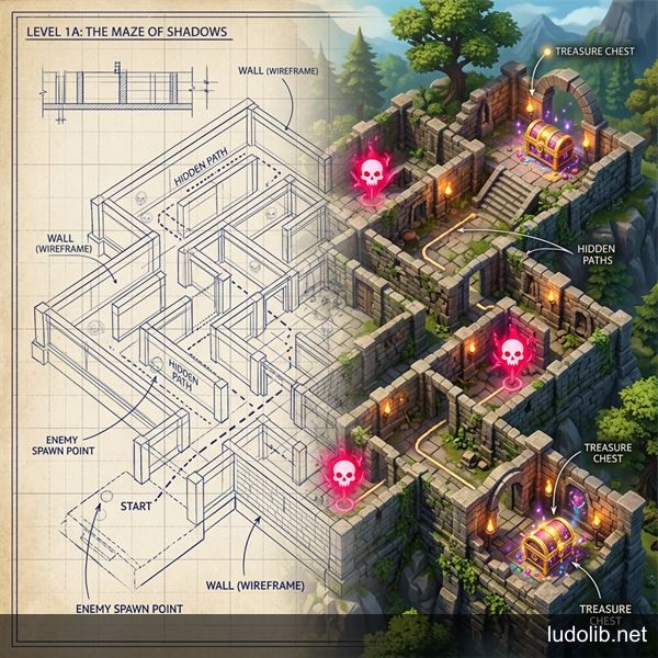 Sketch drawing from design idea to actual 3D environment