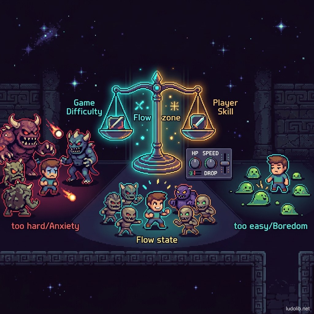 Dynamic Difficulty Adjustment Illustration