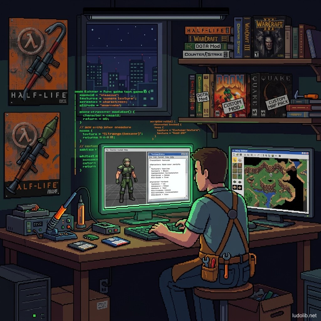 Game Modding Illustration