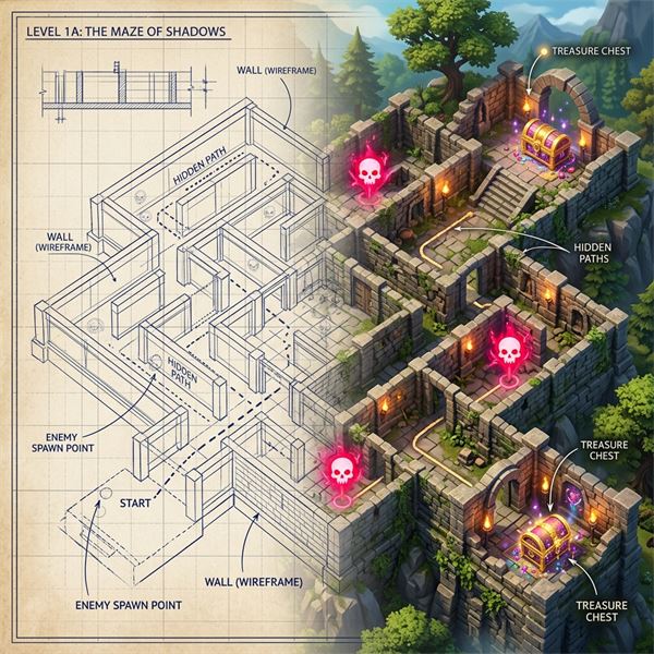 Bản vẽ phác thảo từ ý tưởng thiết kế đến môi trường 3D thực tế