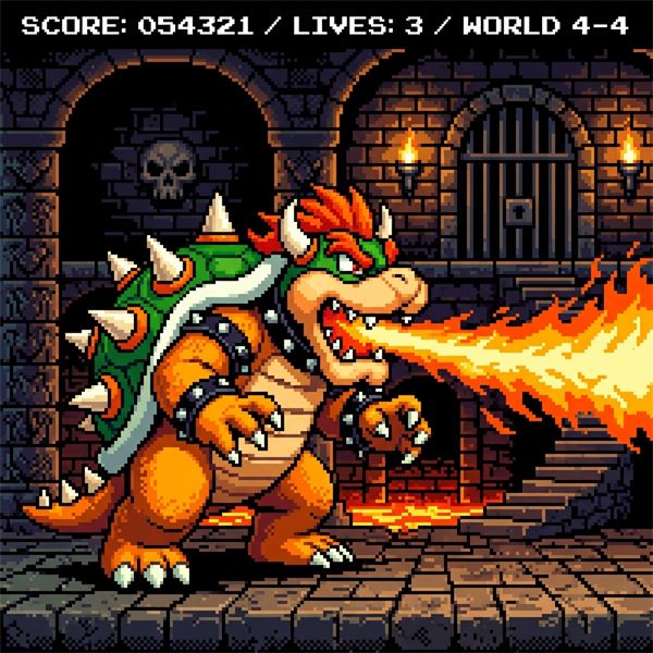 Bạo chúa Bowser uy dũng trong ngục tối