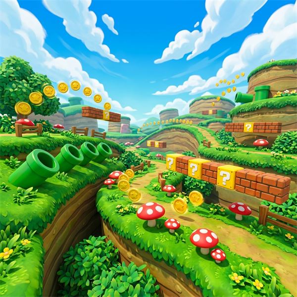 Thế giới Mushroom Kingdom đầy màu sắc